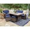 Leisure Made Walton 7pc Wicker Sectional in Navy Fabric - 2 of 4