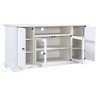 TV Stand For TV Up To 65" Media Console Entertainment Center Storage Cabinet With 2 Tempered Glass Doors Open Storage Shelf - 4 of 4
