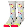 Crazy Socks-Sports Print Crew Socks-Fun Athletic-Themed Novelty Designs-Large for Men & Women-Soccer, Golf, Basketball - 2 of 4