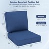 Buenhomino Outdoor Patio Chair Cushions Set, Olefin Fabric Weather-Resistant Outdoor Cushion with zipper - 3 of 4