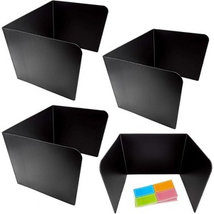 4E's Novelty 20pcs Black Plastic Desk Dividers – Privacy Folders for Students & Teachers, Must-Have Classroom Supplies - 1 of 4