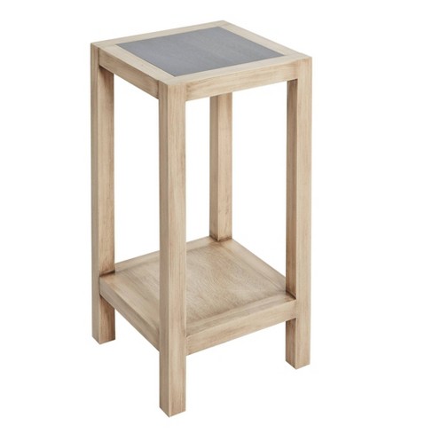 Wood Square Small Accent Table Gunmetal - Silverwood : Target