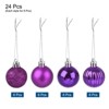 Unique Bargains Acrylic DIY Craft Party Christmas Tree Ornament Hanging Balls 1.18" 24 Pcs - 3 of 4