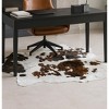 Home Mart Goods Tri-Color Cowhide Brown Black White Handmade Soft Large Cow Hide Cow Skin Leather Animal Area Rug - 6' x 7' Feet - 3 of 4