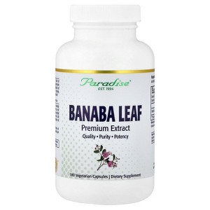 Paradise Herbs Banaba Leaf Extract, 180 Vegetarian Capsules (250 mg per Capsule) - 1 of 4