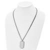 Black Bow Jewelry Men's Stainless Steel Large Textured Dog Tag Necklace, 24 Inch - 3 of 4