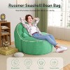 Hachikiko Seashell Bean Bag Chair - XXL Green Reading/Gaming Lounger, Washable Polyester Cover, PP Cotton Filled (43"x39"x31") - 3 of 4