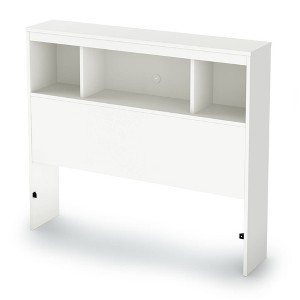 South Shore Twin Litchi Kids' Bookcase Headboard Pure White - 1 of 4