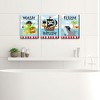 Big Dot of Happiness Pirate Ship Adventures - Skull Birthday Kids Bathroom Rules Wall Art - 7.5 x 10 inches - Set of 3 Signs - Wash, Brush, Flush - 2 of 4