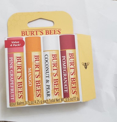 Beeswax Lip Balm Pack by Burts Bees for Unisex - 4 x 0.15 oz Lip Balm -  Pack of 2 