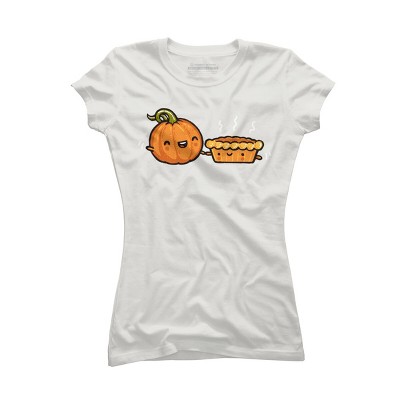 Junior's Design By Humans Pumpkin & Pie By walmazan T-Shirt
