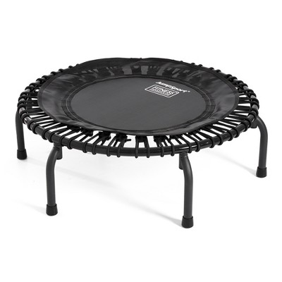 JumpSport 220 In Home Cardio Fitness Rebounder - Mini Trampoline with Premium Bungees and Workout DVD - Safe, Sturdy and Gentle on the Body