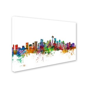 Trademark Fine Art -Michael Tompsett 'Seattle Washington Skyline' Canvas Art - 1 of 3