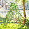 Costway 4 PCS Foldable Cucumber Trellis A-Frame Plant Supports with Twist Ties Green - 2 of 4