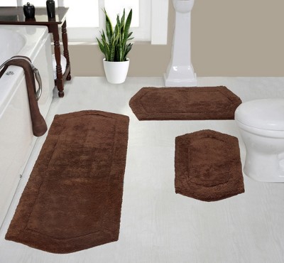 Waterford Collection Cotton Tufted Set of 3 Bath Rug Set - Home Weavers
