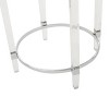 Orianna Circular Glass Table Clear - Christopher Knight Home: Modern Acrylic Side, Tempered Top, Iron Frame - image 4 of 4