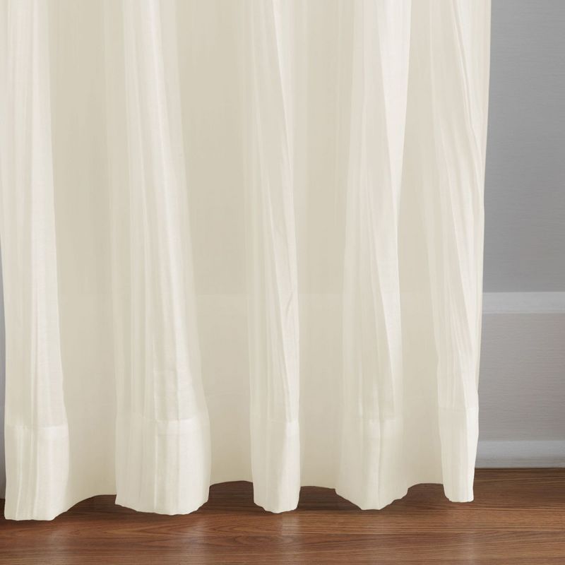 Jolie Semi-Sheer Tie Top Single Window Curtain Panel - Elrene Home Fashions, 3 of 5