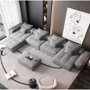 8 PCS Modern Oversized Modular Sofa, DIY Layout Sofa with Ottoman and Armrest, Fabric Tufted Sofa with Chenille Fabric Pillows-Baofuwish - 2 of 4