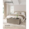 SONGMICS Folding Storage Ottoman Bench Ottoman with Storage Hold up to 660lbs for Living Room - 2 of 4