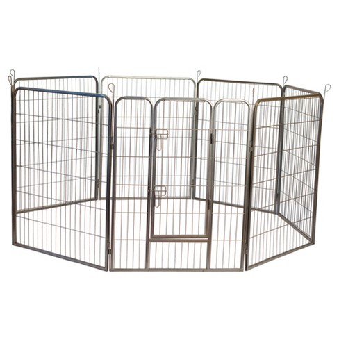 Iconic Pet Heavy Duty Metal Tube Pen Pet Dog Exercise And Training Playpen  : Target