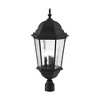 Livex Lighting Hamilton 3 - Light Post Light in  Textured Black - 3 of 4