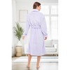 ADR Women's Plush Robe, Women's Plush Bathrobe, Fuzzy Pink Purple Comfy Robe Woman - 4 of 4