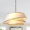 Bella Depot 24" Gold Fabric 3-Tier Drum Pendant Light Adjustable Chandelier - 3 of 4