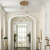LNC Chrysaorican Modern  Luxury Iridescent Glass Cluster Chandelier,Gold,3/5Light,18.5in/24in - 4 of 4