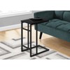FONTOI C-shaped Side Table, Bedside Table with Felt pads, Snack Stand, Sofa Side Table for Living Room, Bedroom, Black, 11.75"*24"*18" - 4 of 4