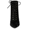 Allegra K Women's Pointy Toe Lace Up Side Zip Stiletto Heels Ankle Boots - 3 of 4
