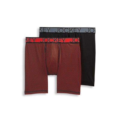 Jockey Men's Big Man Active Microfiber 9" Long Leg Boxer Brief - 2 Pack