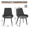 WJSHome Modern Dining Chairs Set of 2, PU Leather Accent Chairs Waterproof Kitchen & Dining Room Chairs with Comfortable Sponge Seat and Metal Legs - 2 of 4