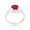 Slickblue Sleek 1.8ct CZ Classic Statement Ring, Cushion Cut Center & Trillion Accents, Multiple Color Option, Sizes 5-10 - 2 of 4
