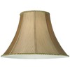Imperial Shade Set of 2 Round Bell Lamp Shades Earthen Gold Large 8" Top x 18" Bottom x 13" Slant Spider with Replacement Harp and Finial Fitting - 4 of 4