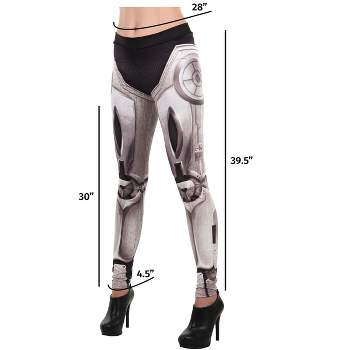 HalloweenCostumes.com One Size Fits Most Women Bionic Leggings for Women, Brown/Brown/Gray