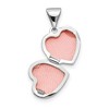 Black Bow Jewelry 14k White Gold 10mm Scroll Heart Locket - 3 of 4