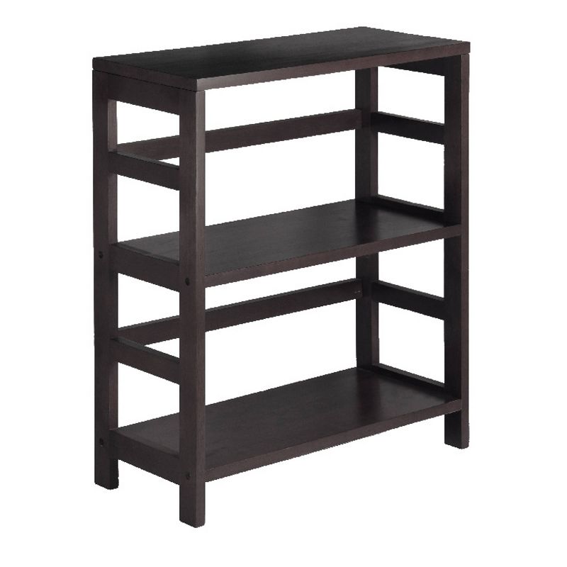 4pc Capri Set Storage Shelf with Folding Fabric Baskets Espresso Brown/Black - Winsome, 3 of 5