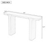 60" Console Table with Acacia Veneer,Modern Minimalist Entryway Table for Hallway,Living Room,Foyer-Baofuwish - 4 of 4
