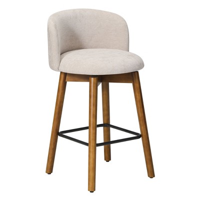 WestinTrends Soho Modern Chenille Upholstered 26" Counter Height Swivel Bar Stool