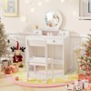 Tangkula Kids Vanity Set Desk & Chair Set w/ Mirror Open Shelf & 4 Storage Drawers - 4 of 4
