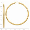 Black Bow Jewelry 3mm, 14k Yellow Gold Classic Round Hoop Earrings, 65mm (2 1/2 Inch) - 3 of 4