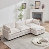 HYLEORY Circle Velvet U-Shaped Sectional Sofa , Indoor Furniture Convertible Modular Sectional Sofa Set with 2 Ottomans for Living Room - 4 of 4