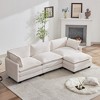 HYLEORY Circle Velvet U-Shaped Sectional Sofa , Indoor Furniture Convertible Modular Sectional Sofa Set with 2 Ottomans for Living Room - image 4 of 4