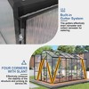 Gulches 6x12 FT Raised Base Polycarbonate Greenhouse Heavy Duty Aluminum Walk in Windproof All Season with Anchor Drainage Outdoor Backyard Black - 4 of 4