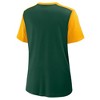 NFL Green Bay Packers Women's Short Sleeve Lace Up V-Neck Top - 2 of 3