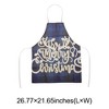 Unique Bargains Christmas Aprons Linen Dark Blue Black Beige White 21.65"x26.77" 1 Pcs - 3 of 4