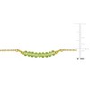 EVERLY JEWELRY | Yellow Plated Sterling Silver 5/8ct TGW Peridot Bead Bar Necklace, 16.5 inc + 2 inc - 2 of 4