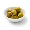 Pitted Green Olives with Garlic Snack Pouch - 1.05oz - Good & Gather™ - 3 of 3