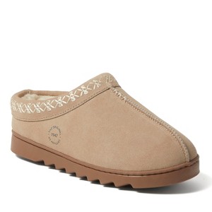 Dearfoams Women's Doreen Genuine Suede Clog Slipper With Embroidery - 1 of 4