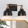 LNC Darren  Modern Vanity Lights,Matte Black and Polished Gold,Matte Black and Gold, Polished Gold and White,1 Light/2 Light/ 3 Light/4 Light - 2 of 4